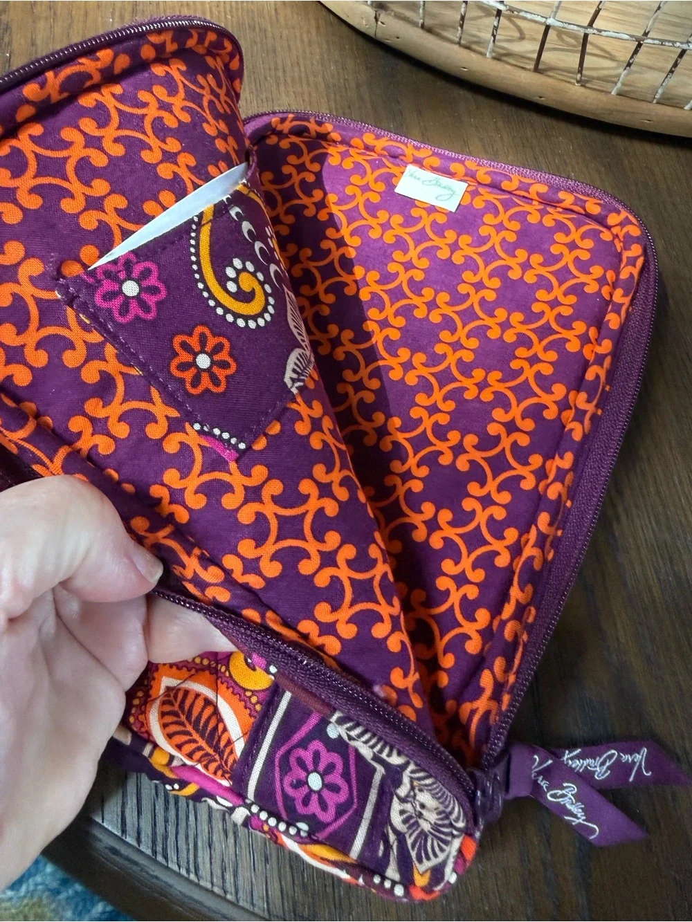 Quilted Purple Floral Travel Organizer Bag